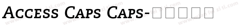 Access Caps Caps字体转换